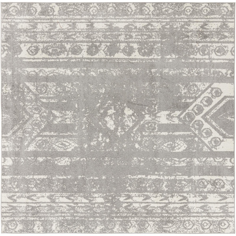 Geometric Indoor Rug, Square 9'10"