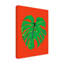 Feuille de Monstera rouge sur toile