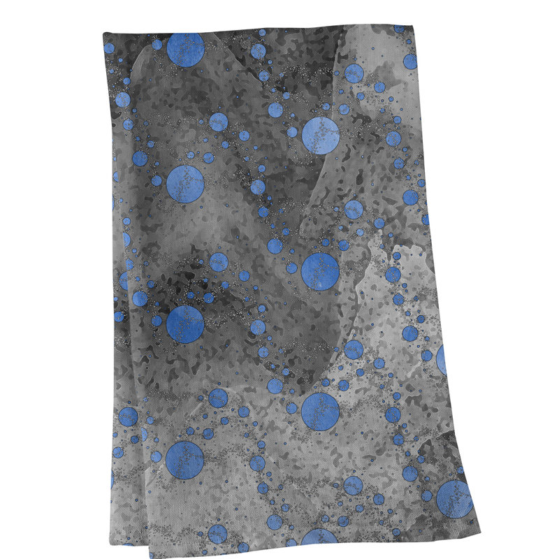 Mcguigan Tea Towel Kitchen Towel, Poly Twill, Gray/Blue