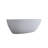 " matte white freestanding bathtub | solid surface resin stone | soaking tub with overflow & pop-up drain | modern