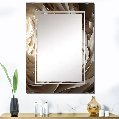 Feather Spiral IV - Abstract Geometric Decorative Wall Mirrors MIR137463