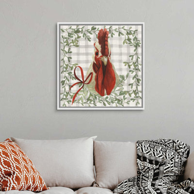 Une collection de Noël avec une agricultrice, reproduction d’art sur toile