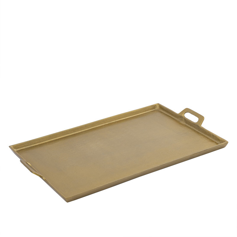 Plateau de service Luciana, H 0,5 po x l 25 po x P 15 po, Laiton