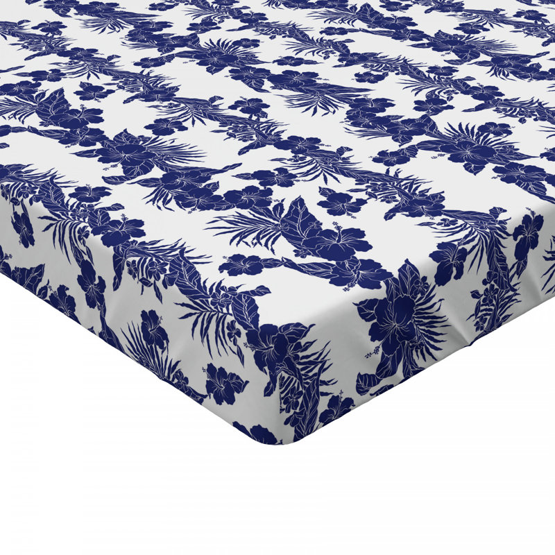 Microfiber Floral Fitted Sheet, Full Fitted Sheet