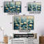 «White Blue Lotus Pond Reflections», ensemble d'art mural lotus-1827297770-1827297761