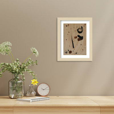 «Spattered Whispers» par Payam, impression sur bois encadrée