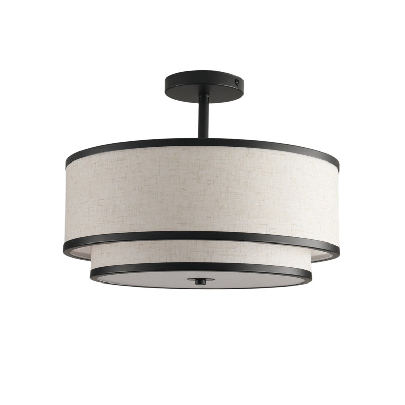 Plafonnier moderne 15 po, Beige;Black