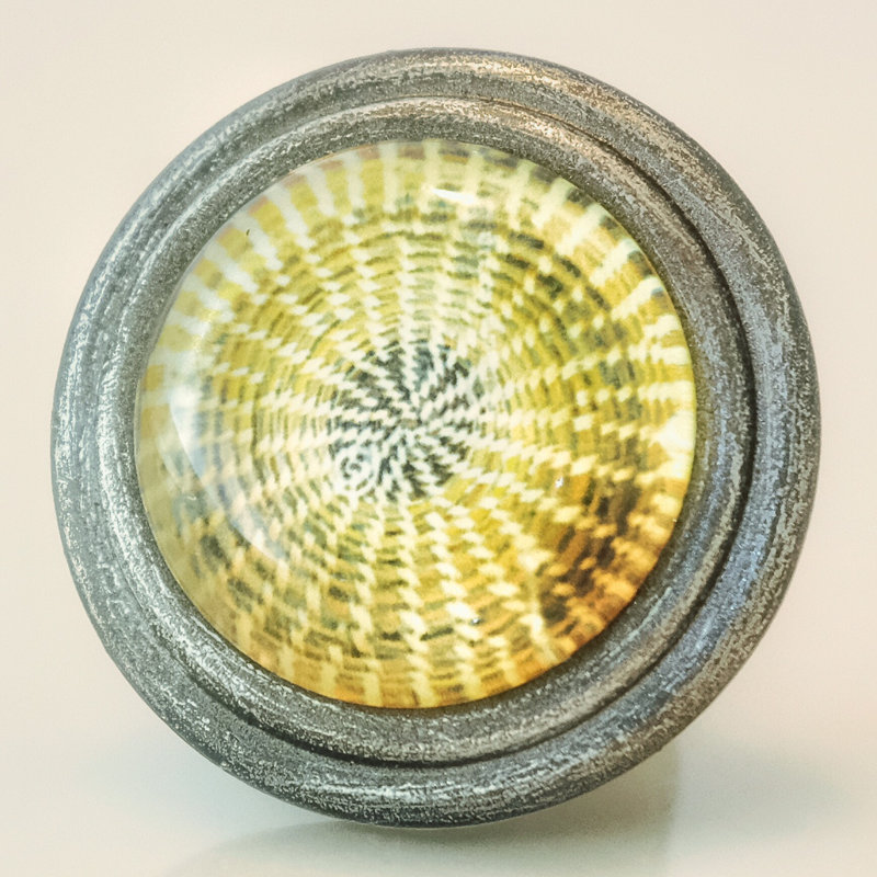 Sweetgrass Weave Knob in Brushed Silver