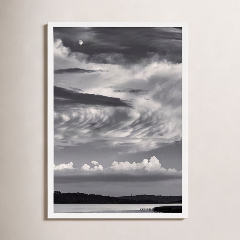 «Garden Sign» par Peter Dusek - photographie encadrée sur papier, H 50 po x l 35 po x P 1,25 po, Cadre blanc