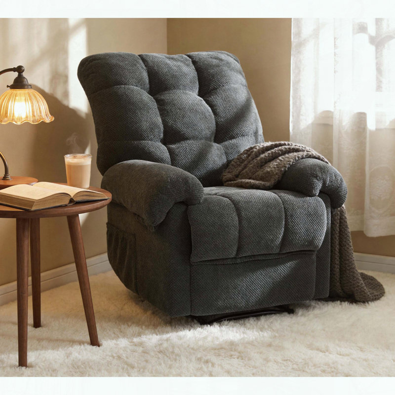 Fauteuil inclinable manuel surchargé - gris foncé, Gris foncé