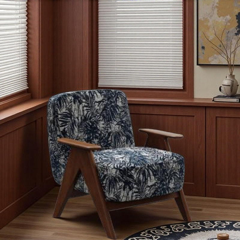 Fauteuil de loisirs rétro pour se détendre., Bleu très foncé