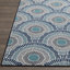 Tapis intérieur / extérieur bleu en polypropylène touffeté à la machine Mekiah-86811419