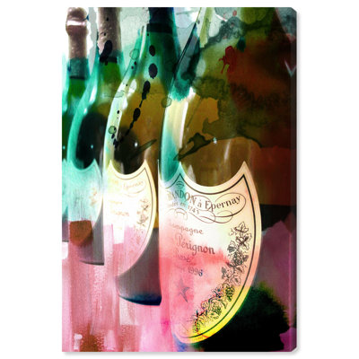 Champagne Feast - peinture sur toile tendue