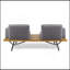 Causeuse d'extérieur avec table basse Canoga
