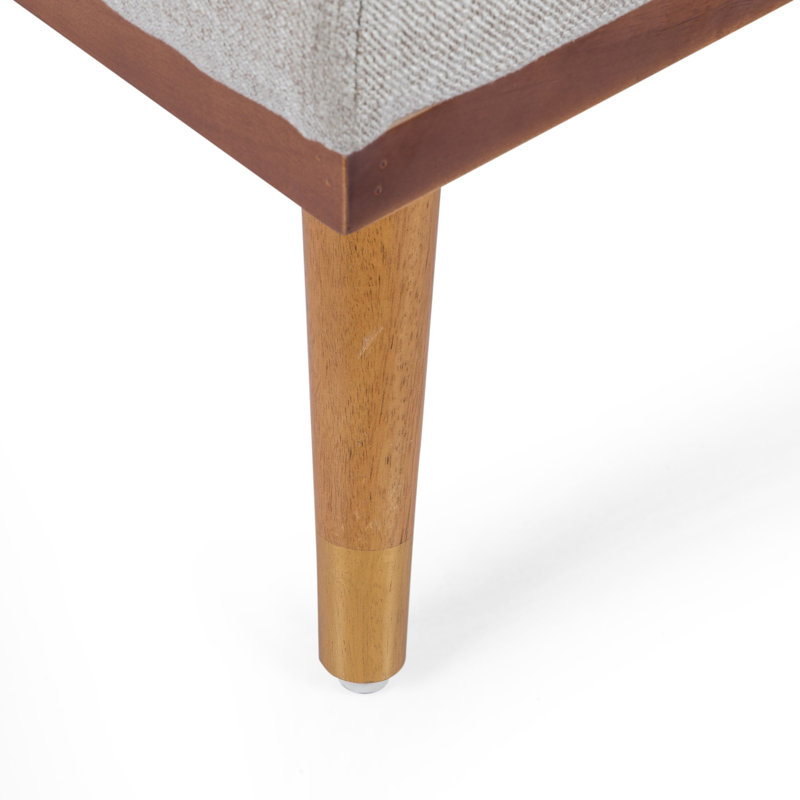 Chaise longue à 2 accoudoirs capitonnés Cape, Beige