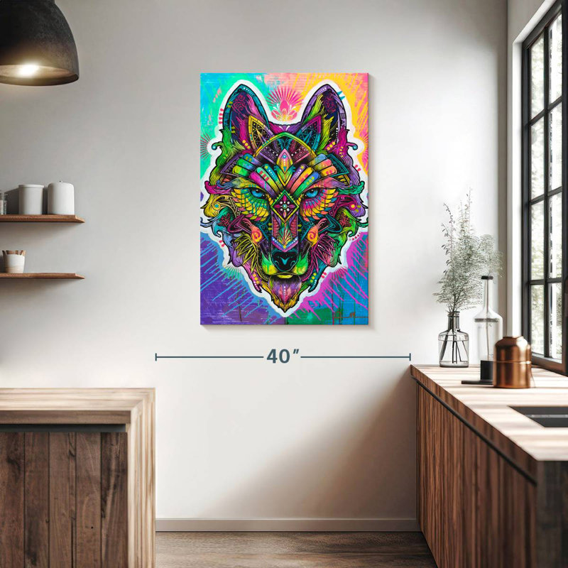Brampt Wolf Shaman, 39" H x 26" W