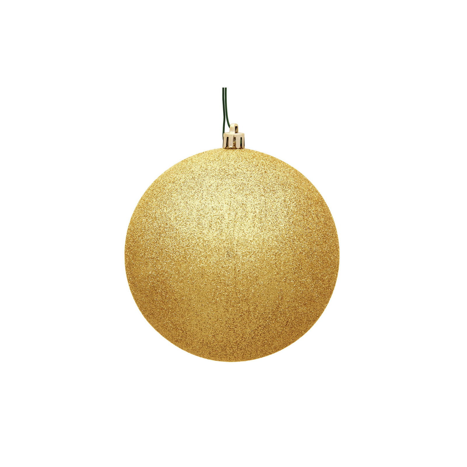 Holiday Décor Ball Ornament, 3" H x 3" W x 3" D, Honey Gold Glitter