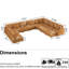 Zendajas Upholstered U-Shaped Sectional-128625765