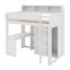 Lit mezzanine simple avec tablettes et garde-robe-1444365820
