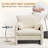 Oversized Armchair, 34'' Wide Pillows-Top Armrests Accent Chair For Bedroom, Living Room, Upholstered Lounge Chair Sofa Couch, Comfy Modern Reading Chair, Single Sofa Chair, Beige