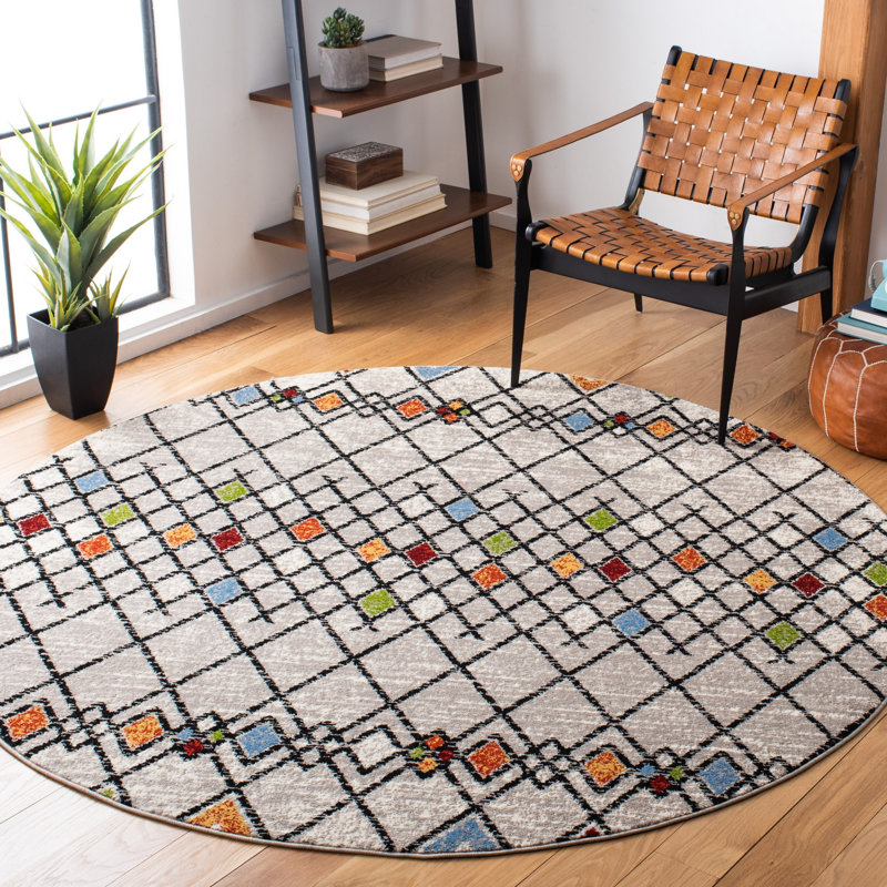 Godin Performance Southwestern Rug, Round 6'7"
