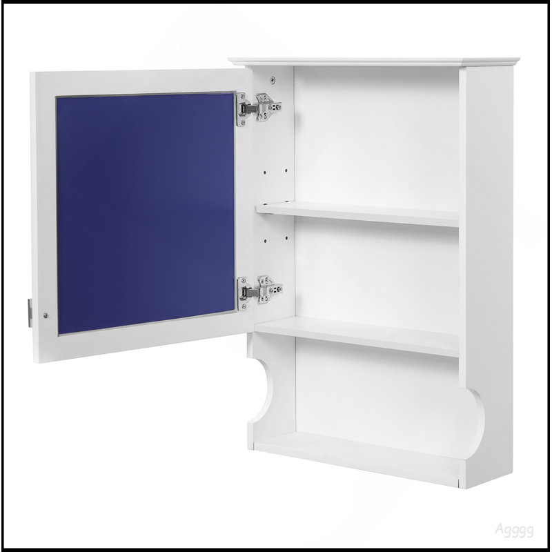 20'' Wall Mounted Bathroom Storage Cabinet With Mirror, Wall Mounted Home Storage With Door, Mirrored Wall Medicine Cabinet