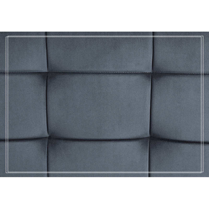 Brantley 48" Gray Velvet and Metal Industrial Bench