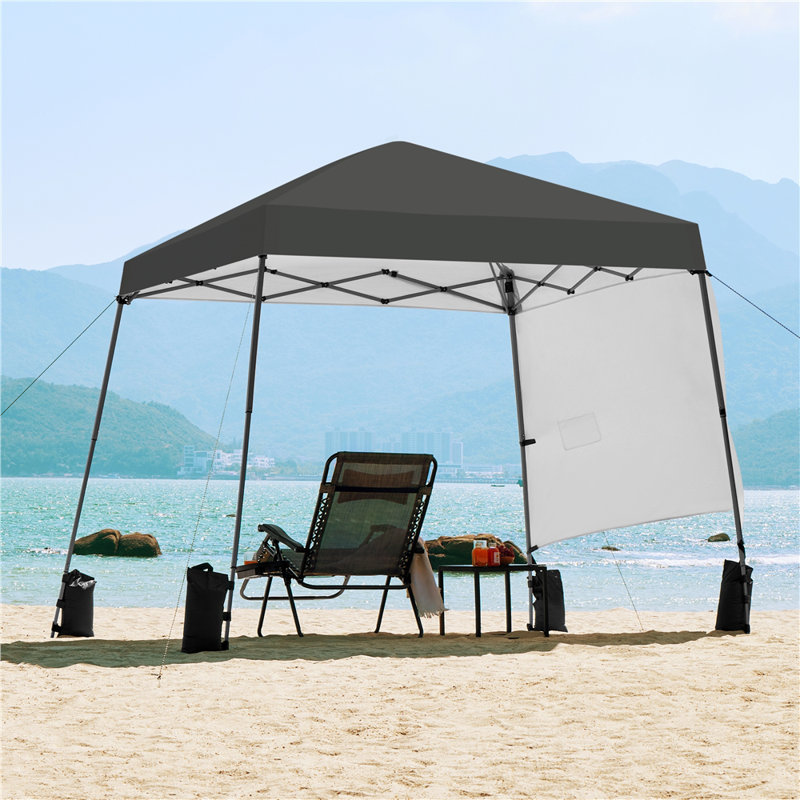 3m x 3m Iron Pop-Up Gazebo, Dark Grey