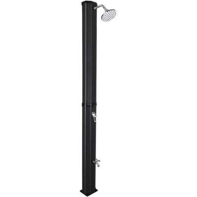 Solar Heated Shower, 9.3 Gallon Outdoor Shower with Showerhead and Foot Shower Faucet -  Silodo, WJD4-HS
