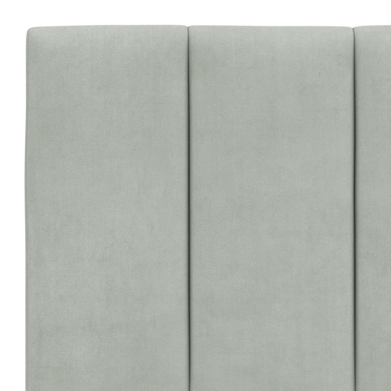vidaXL Headboard Cushion Hanko Light Grey 193 cm Velvet, Light Gray, King