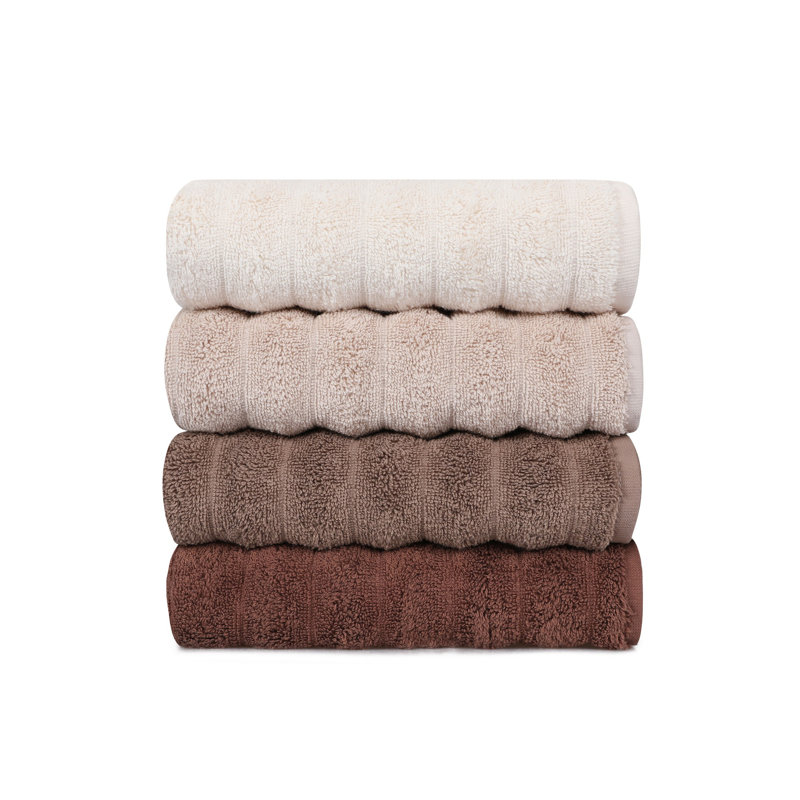 Ensemble de serviettes 4 pièces 100% coton, Vison