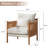Boho Rattan Accent Chair with Lumbar Pillow-358418491