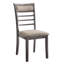 Ensemble de salle à manger en bois 5 pièces - table grise et 4 chaises avec revêtement en tissu et style transitionnel