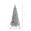 Sapin de Noël artificiel à guirlandes argentées-238195039