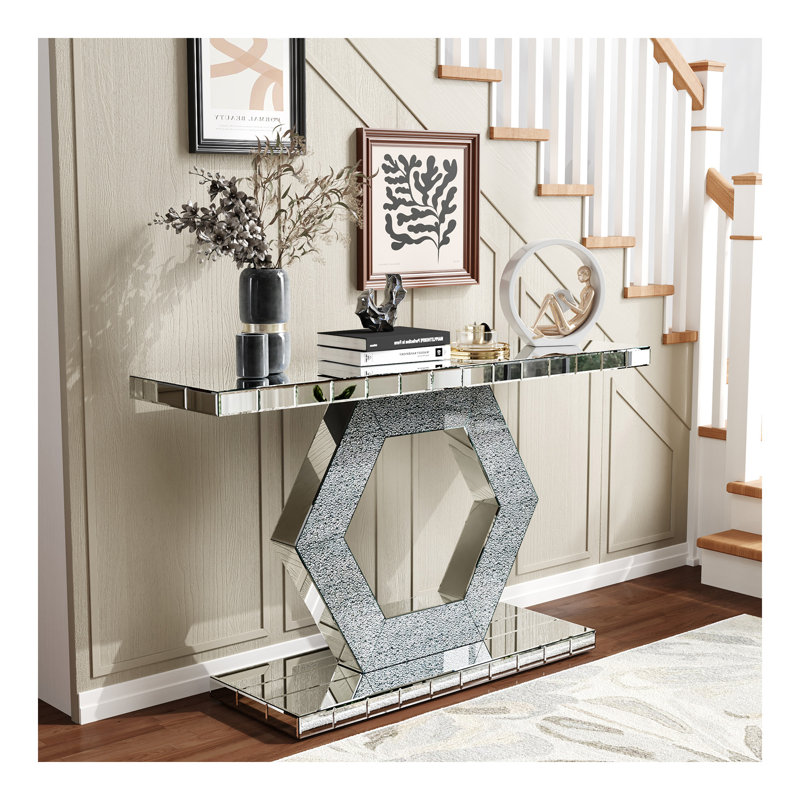 Miroir d'entrée hexagonal en cristal Sparkling