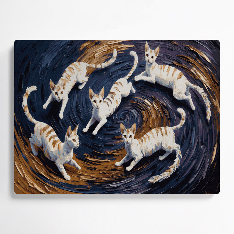 Cats Devon Rex, art mural en métal gris, H 11 po x l 14 po