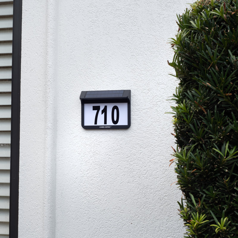 Plaque lumineuse d'adresse DIY DIY avec fixation murale et piquets de sol 
