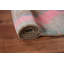 Tapis turc rose en laine à motif géométrique anatolien noué à la main 1 x 3