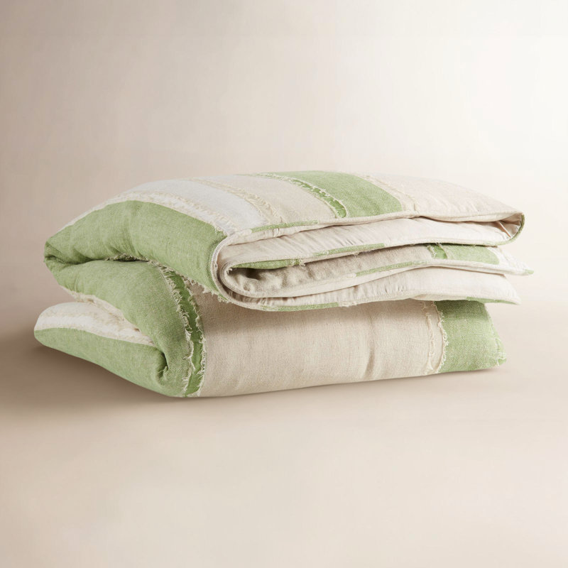 Moon Hills Linen Duvet Cover, Olive, Twin/Twin XL Duvet Cover