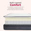 14 po Matelas en mousse hybride très grand et très grand, housse en tricot de polyester doux, matelas en mousse multicouche, blanc / gris