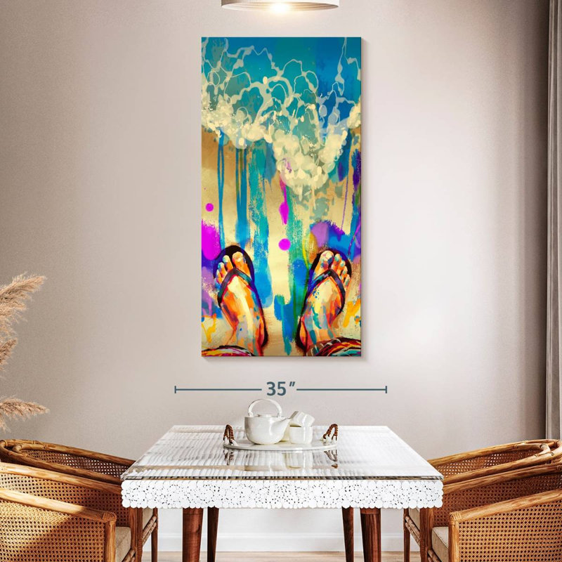 Colorful Flip Flops, 54" H x 27" W