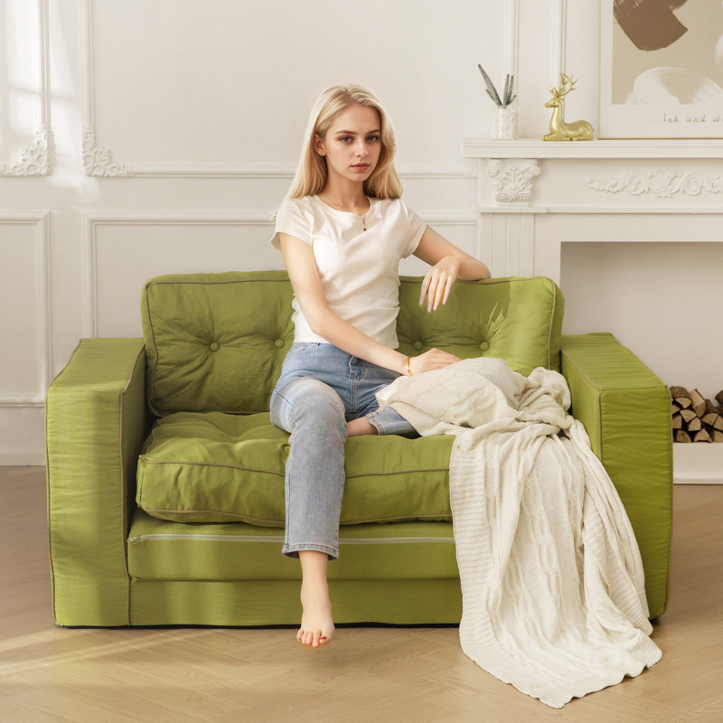 Canapé Bean Bag, canapé-lit 3 en 1, Vert