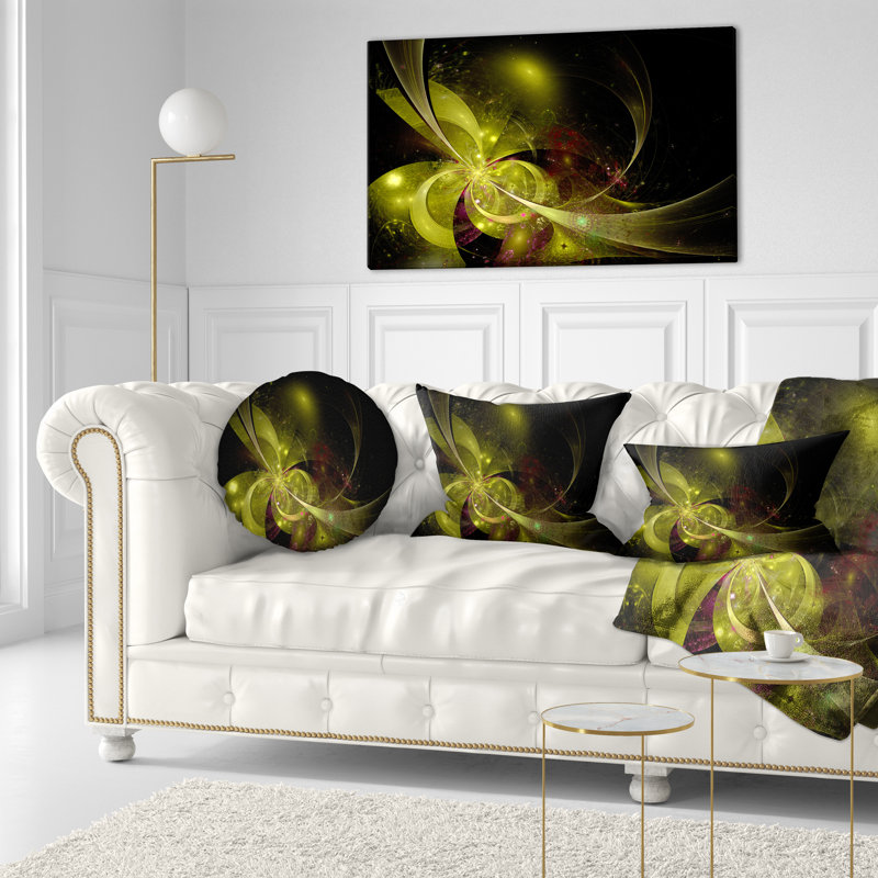 Coussin lombaire en fleur symétrique floral