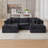 6-Piece Modular Compression Upholstered Boneless Sectional Sofa-1241001224-1235035267