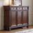 Nut-brown Solid Wood Shoe Storage Bench