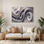 Biomorphic Abstraction 12, art mural gris en métal-1434574087