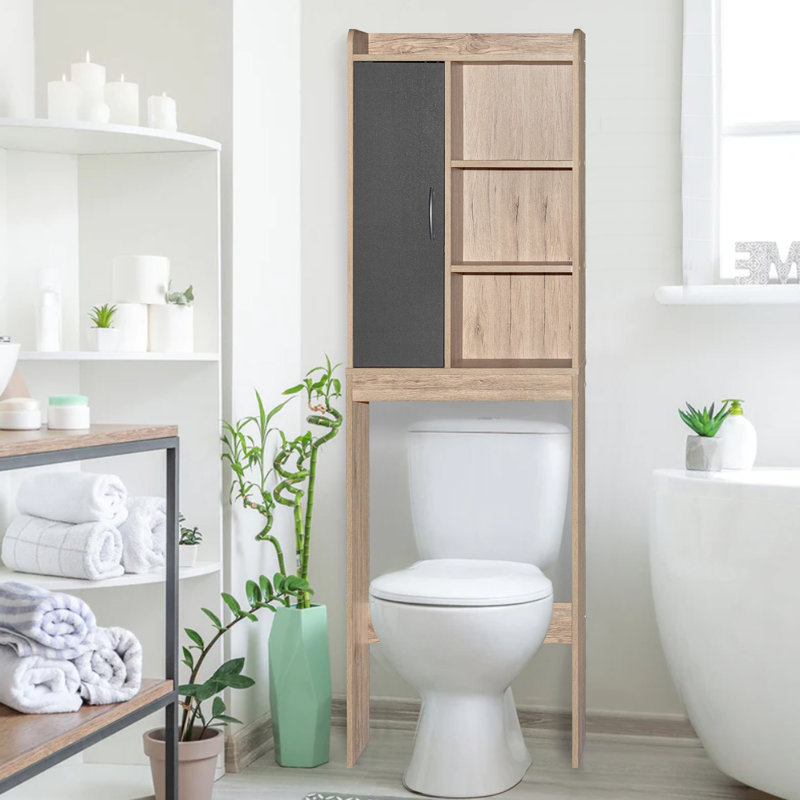 Over The Toilet Storage, Natural Oak/Dark Gray