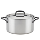 Kitchenaid 5-Ply Clad Stainless Steel Stockpot With Lid, 8-Quart, Polished Stainless Steel