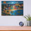 Art mural en métal luxueux «Vibrant Coastal Harmony» par Doron David, 16 po x 12 po-1469109103