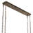 60" Long Steamboat 3 Light Pot Rack
